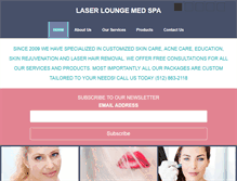 Tablet Screenshot of laserloungemedspa.com